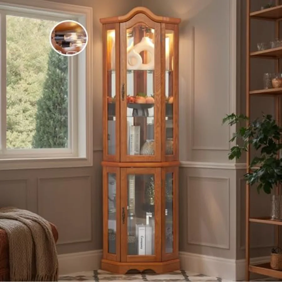 Storage & Organization - Corner curio cabinet for bar and