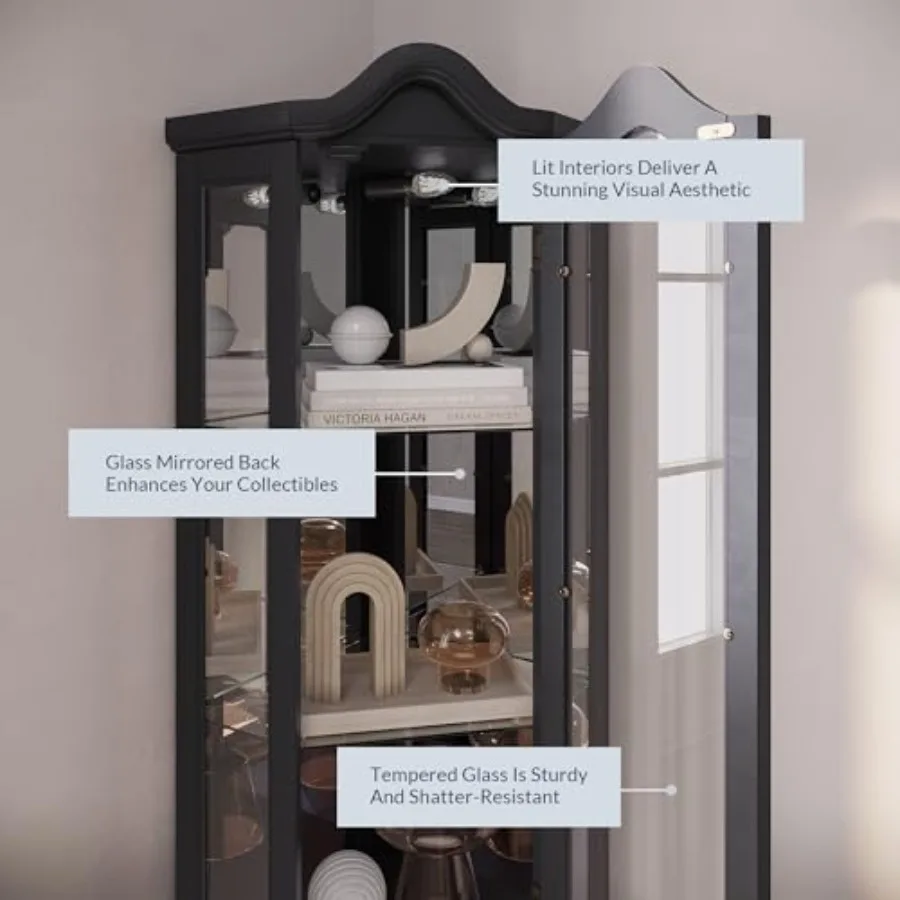 Lighted 3-side glass display c - Kitchen review and price