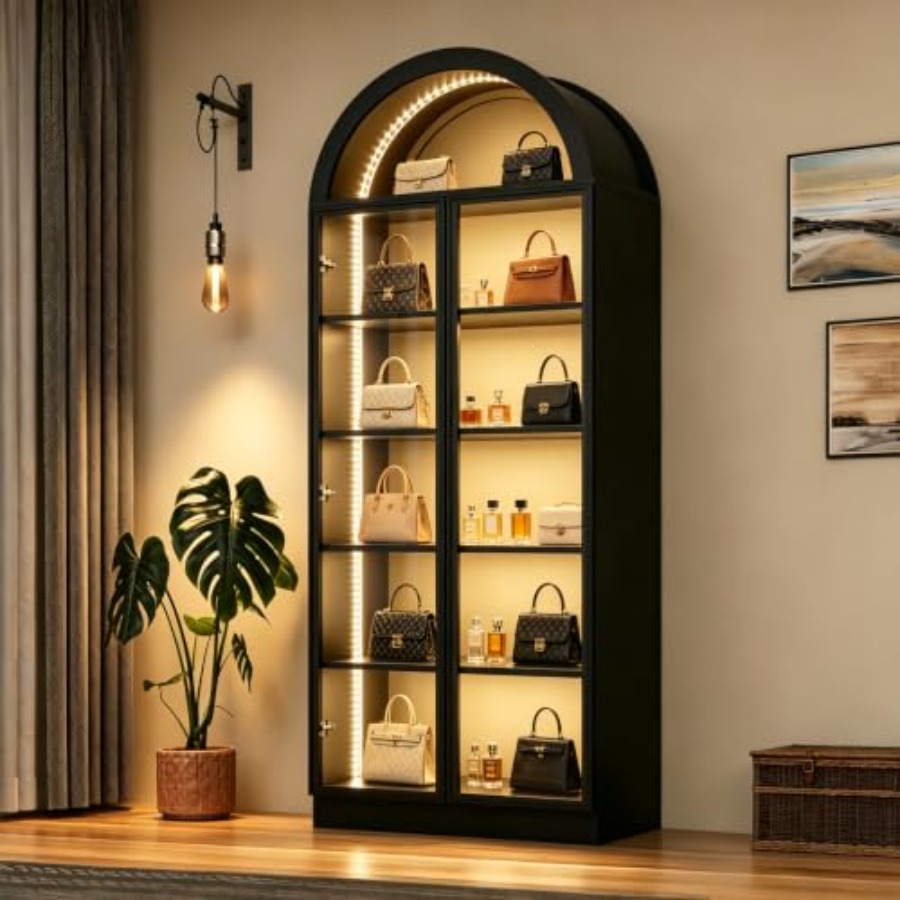 Arch display cabinet for livin - Lighting review and price