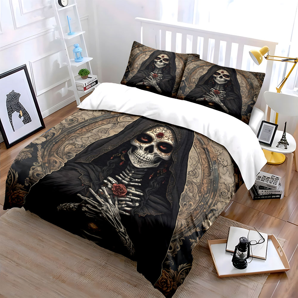 Dark Death Saint and Rose Patt - Duvet Cover Sets With Zipper review and price